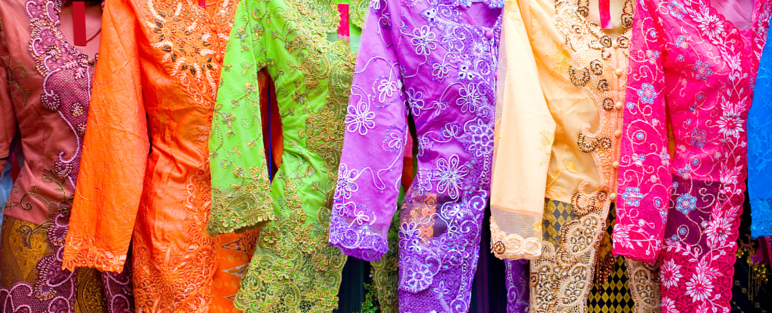 Decorative embroidery used in apparel manufacturing